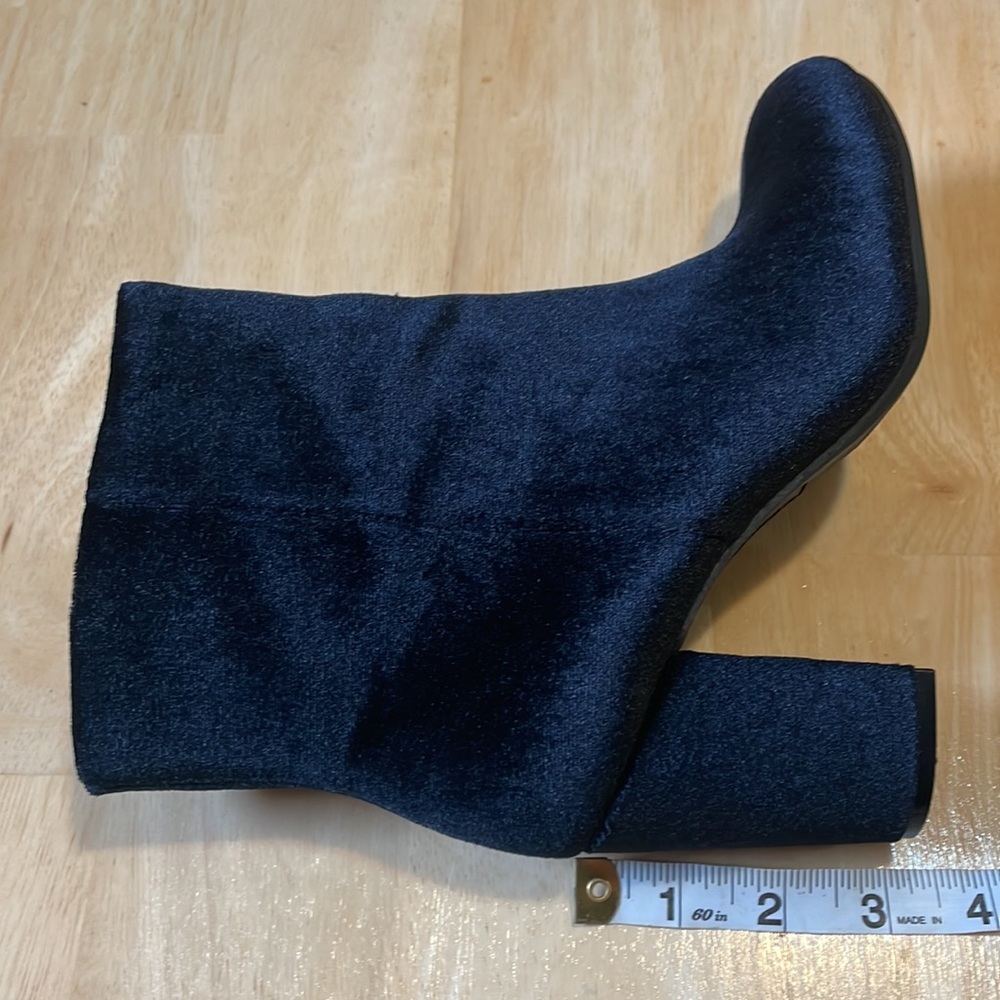 Christian Siriano Payless Velvet Ankle Boots - Black - Picture 9 of 10